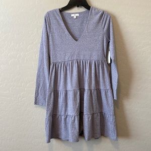 NORDSTROM BP NEW V NECK LONG SLEEVE MINI DRESS
